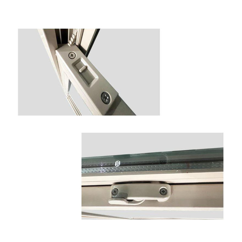 Finestra di 62 mm a coltello singolo bianco nero con griglie in PVC