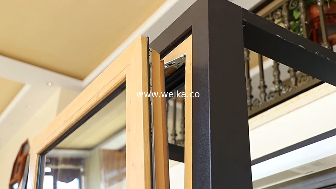 Casamento dell'uragano aperta inclinazione e girare finestra UPVC colore vinile