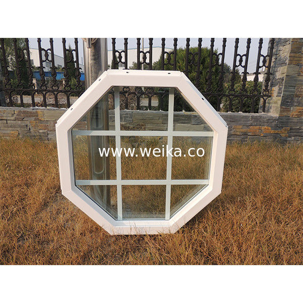 Profili di vetro fisso a ottagono in vinile UPVC 75 mm