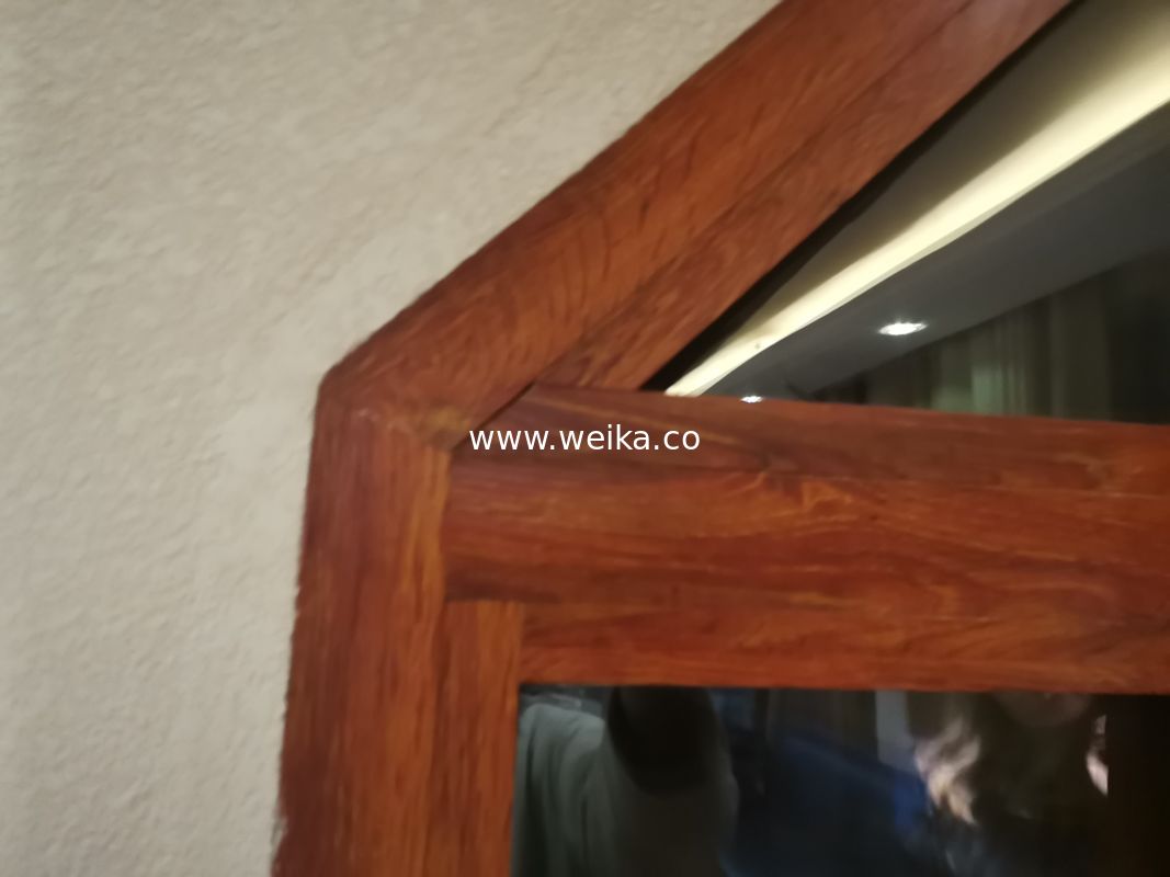 Ottagonale Finestre fisse e sospese in alto in forma artistica in lega di alluminio legno