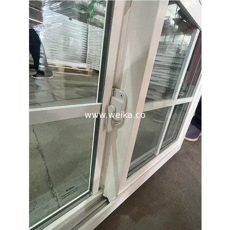 Soluzioni per finestre scorrevoli in PVC a doppio vetro 58mm/65mm/80mm/82mm Serie di profili e design in vetro temperato