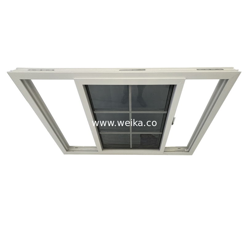 Finestre scorrevoli in PVC-U convenzionali di sicurezza Finestre scorrevoli in PVC-U ultra-lisce da 80 mm con zanzariera in fibra di vetro
