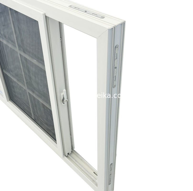 Finestre scorrevoli in PVC-U convenzionali di sicurezza Finestre scorrevoli in PVC-U ultra-lisce da 80 mm con zanzariera in fibra di vetro