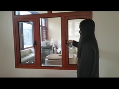 Alumini Double Swing Interior Casement Finestra Porta Legno Look