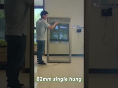 Colori Ventilazione Vetro Albicocca UPVC Finestra Single Hang Verticale Disegno Scorrevole