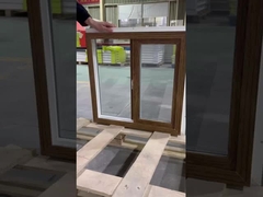 Finestre scorrevoli in PVC americane personalizzate in legno interno bianco esterno dimensioni regolabili